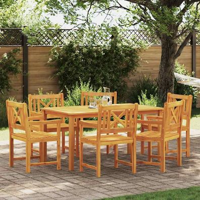 vidaXL Bank Outdoor 6 pcs Natur 56 x 55,5 x 90 cm Massivholz Akazie