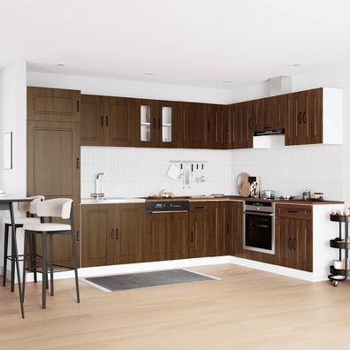 vidaXL Küchenschrank Kalmar Braun Eichen-Optik 80 x 46 x 81.5 cm