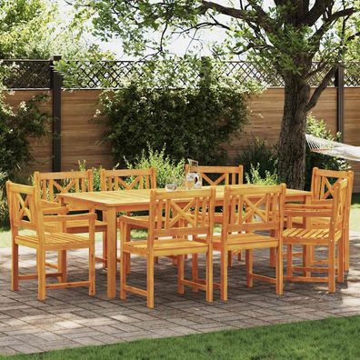 vidaXL Bank Outdoor 8 pcs Natur 56 x 55,5 x 90 cm Massivholz Akazie
