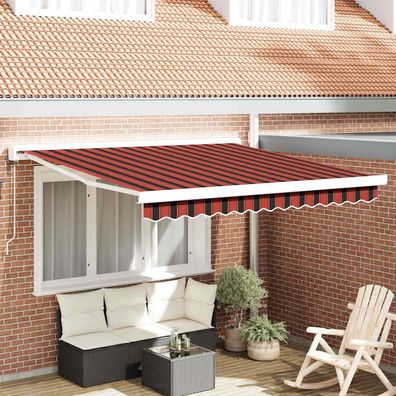 vidaXL Markise Rot und Schwarz 350 x 250 x 165 cm