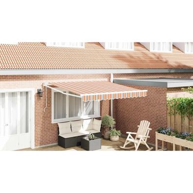 vidaXL Markise Mehrfarbig 350 x 250 cm Polyester und Metall