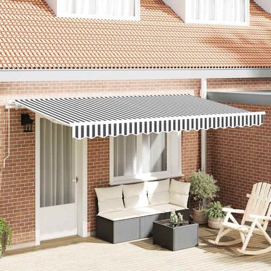 vidaXL Einziehbare Markise Anthrazit 400 x 200 cm Stoff