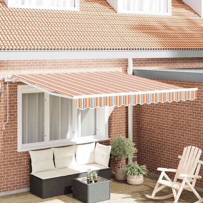 vidaXL Ausziehbare Markise Mehrfarbig 300 x 250 cm Stoff und Aluminium