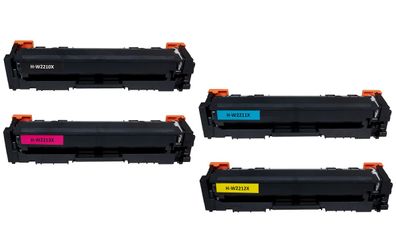 Kompatible Toner HP W2210X W2211X W2212X W2213X 207X schwarz cyan magenta gelb