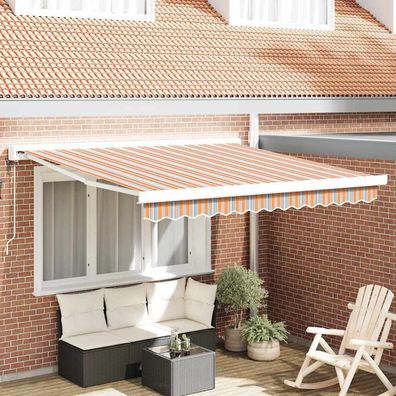 vidaXL Ausziehbare Markise Mehrfarbig 350 x 250 x 165 cm