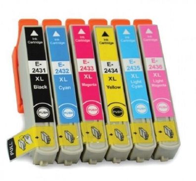 6 Tintenpatronen T24 XL kompatibel mit Epson XP-950 XP-960 XP-970