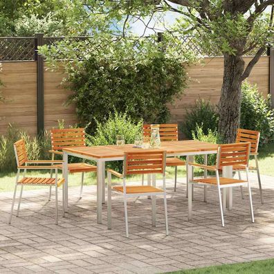 vidaXL Gartenstuhl 6 pcs Öl-Natur 56 x 54,5 x 87 cm Massivholz Akazie