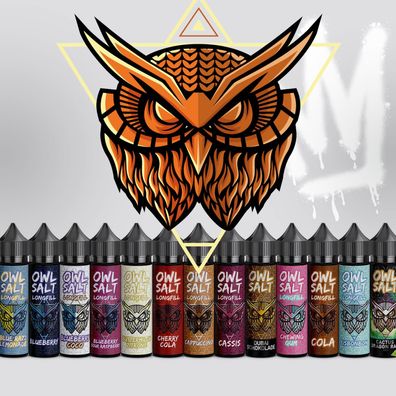 OWL SALT Longfill 10ml Aroma 60ml Flasche - 65 Overdosed Sorten für Liquid