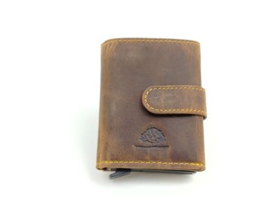 Vintage original RFID card slider coin brown