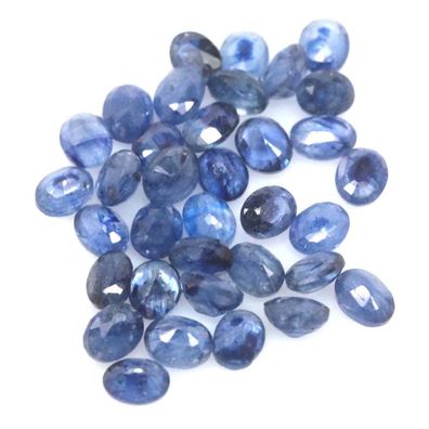 Saphir Blau ovale Form ca. 8 x 10 mm Herkunft Thailand (1 Stück) (TS230226)