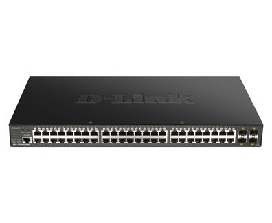 D-Link DGS 1250-52XMP - Switch - L3 Lite - Smart - 48 x 10/100/1000 (PoE) + 4 x 10 Gi