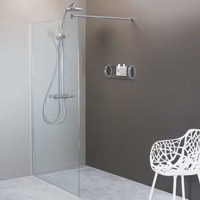 Walk In Glasduschwand Ennai mit Wandprofil 1280x2000x8 mm ESG mit ETC glänzend