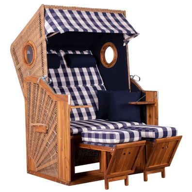 deVries Strandkorb TREND 45 PE walnut Akazie FSC® natural finis 120x80x155 cm