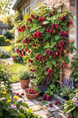 Himbeere-Brombeere Kreuzung - Rubus 'Tayberry'