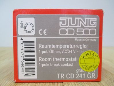 Jung Raumtemperaturregler TR CD 241 GR Raumregler AC 24 V grau CD 500 P15/404