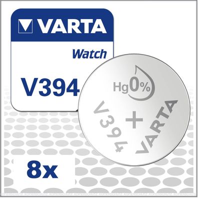 8x Varta V394 / SR936SW Watch Uhrenbatterien 394 SR45 V 394 Batterien Knopfzellen