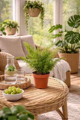 Asparagus Meyeri ca. 35 cm Zierspargel Fuchsschwanz Farn 12 cm Topf