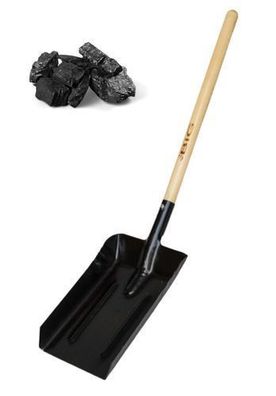 Kohlenschaufel Hand Stahl Asche Schaufel Holzstiel Für Kohle Kamin Eimer 80cm