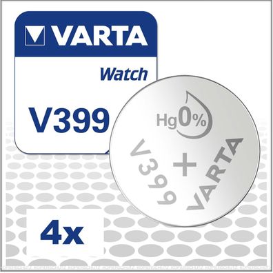 4x Varta V399 / SR927W Watch Uhrenbatterien V 399 SR57 Batterien Knopfzellen