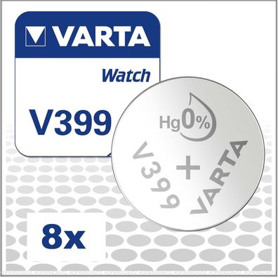 8x Varta V399 / SR927W Watch Uhrenbatterien V 399 SR57 Batterien Knopfzellen