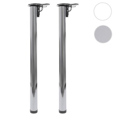 2er-Set Tischbein HWC-H34, für Schreibtisch Esstischfuß Tischgestell, klappbar 72cm