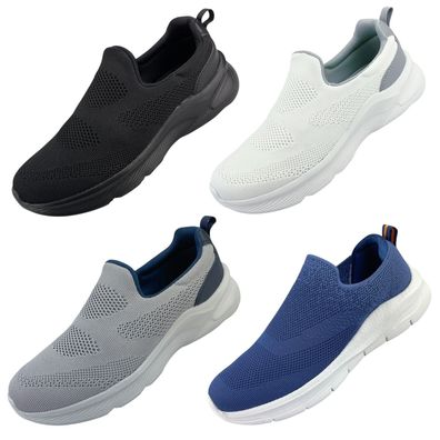 Herren Slipper Sneaker Textil Freizeit Schlupfschuhe Stoffschuhe Slip-On NEU