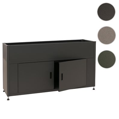 Hochbeet HWC-O85, Metallhochbeet Pflanzkübel Stauraum, Metall 47kg 91x161x51cm