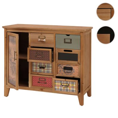 Apothekerkommode HWC-O63, Schrank Schubladen Etikettenhalter Vintage, Holz 80x91x40cm