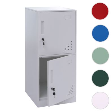 Spind HWC-P63, Schließfach Schließfachschrank 2 Türen, 90x38x45cm Stahl