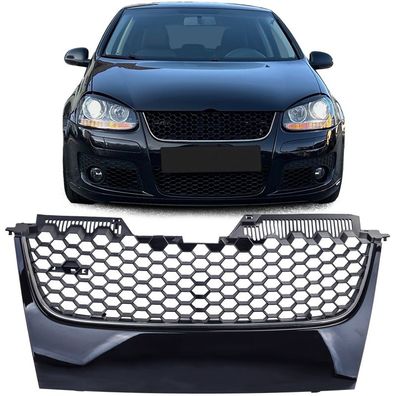 Sport Waben Kühlergrill ohne Emblem mit Chromleiste für VW Golf 5 GTI 03-09
