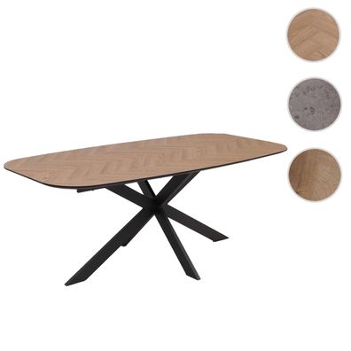 Esszimmertisch HWC-O56, Tisch Esstisch, MDF Metall 200x100cm