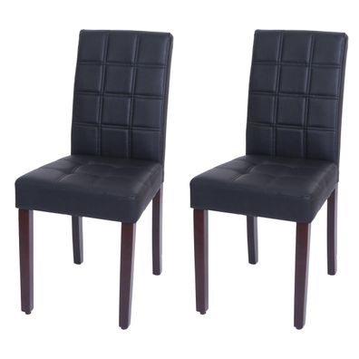 2er-Set Esszimmerstuhl HWC-O65c, Küchenstuhl Polsterstuhl Lehnstuhl, Kunstleder