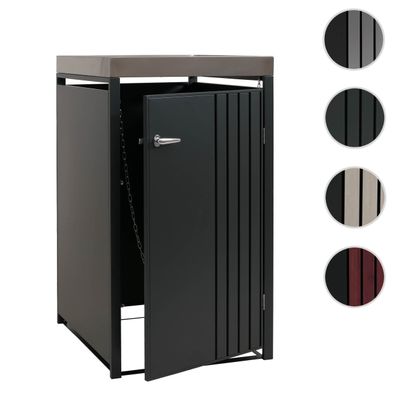 1er-Mülltonnenverkleidung HWC-O67, mit Pflanzkasten, Metall 125x68x84cm 35kg