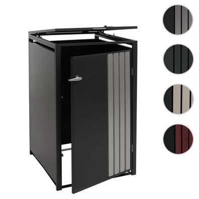 1er-Mülltonnenverkleidung HWC-O67, Mülltonnenbox mit Deckel, Metall 122x68x84cm 35kg