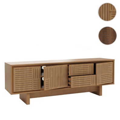 TV-Rack HWC-O34, TV-Board Lowboard Kommode, Schubladen, Melamin 51,5x150x39,5cm