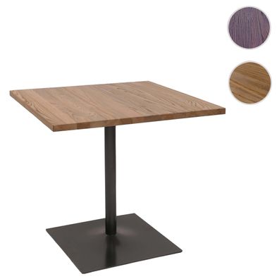 Bistrotisch HWC-H10, Industrial Ulme Holz MVG-zertifiziert 75x80x80cm