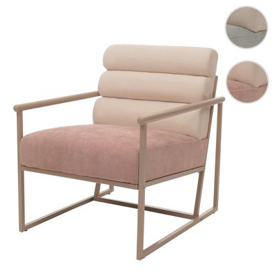 Lounge-Sessel HWC-O38, Cocktail-/Polstersessel, Stoff/Textil (420 g/m²) Metall