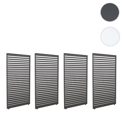 4er-Set Aluminium Paneele für Pergola HWC-L46, Lamellenpaneel Modul, 204x369cm