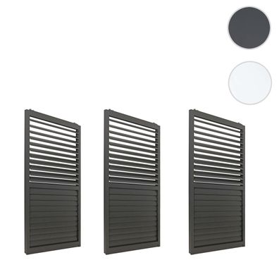 3er-Set Aluminium Schiebetür für Pergola HWC-L46, Modul, 206x272cm