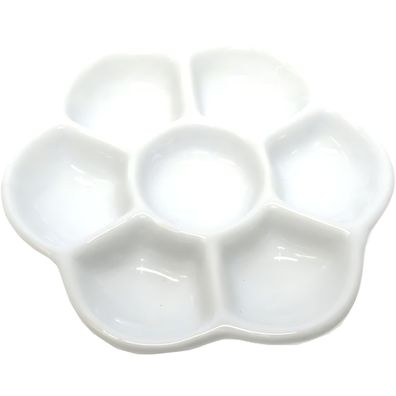 CMI Mischpalette Porzellan Blumenform Groß 7 Mischmulden