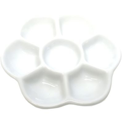 CMI Mischpalette Porzellan Blumenform Klein 7 Mischmulden