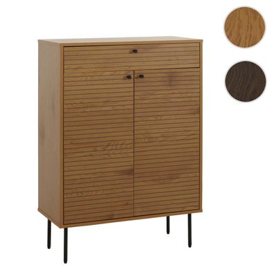 Schuhschrank HWC-N78, Regal skandinavischer Stil Metall Holz Melamin 115x80x35cm