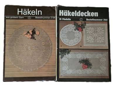 2 Vorlagebögen für Häkeldeckchen