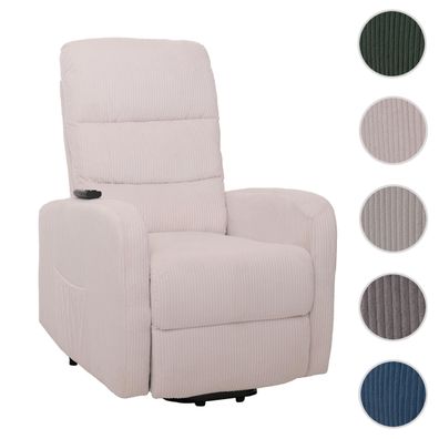 Fernsehsessel HWC-K62, TV-Sessel, Liegefunktion, Metall Stoff/Textil Cord