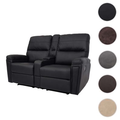 2er Kinosessel HWC-K17, Relaxsessel Sofa, Nosagfederung Getränkehalter Fach