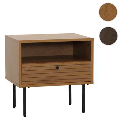 Nachttisch HWC-N78, Schublade, skandinavischer Stil Holz Melamin MVG 50x40x50cm