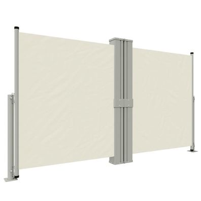 vidaXL Ausziehbarer Windschutz 140x1200 cm Creme - Jetzt 30% reduziert!