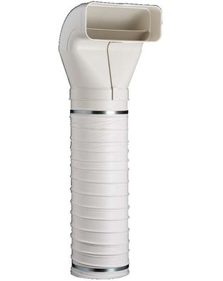 Flachkanal 222x89mm auf Ø 150mm Adapter Umlenkstück mit 50cm Flexschlauch