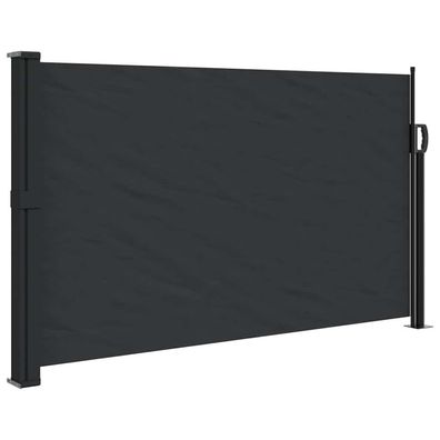 30% Rabatt: vidaXL Ausziehbarer Windschutz 120x600 cm Schwarz für Terrasse & Balkon