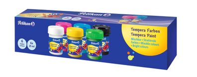 Pelikan Temperafarben Schulmalfarben 6 x 25 ml